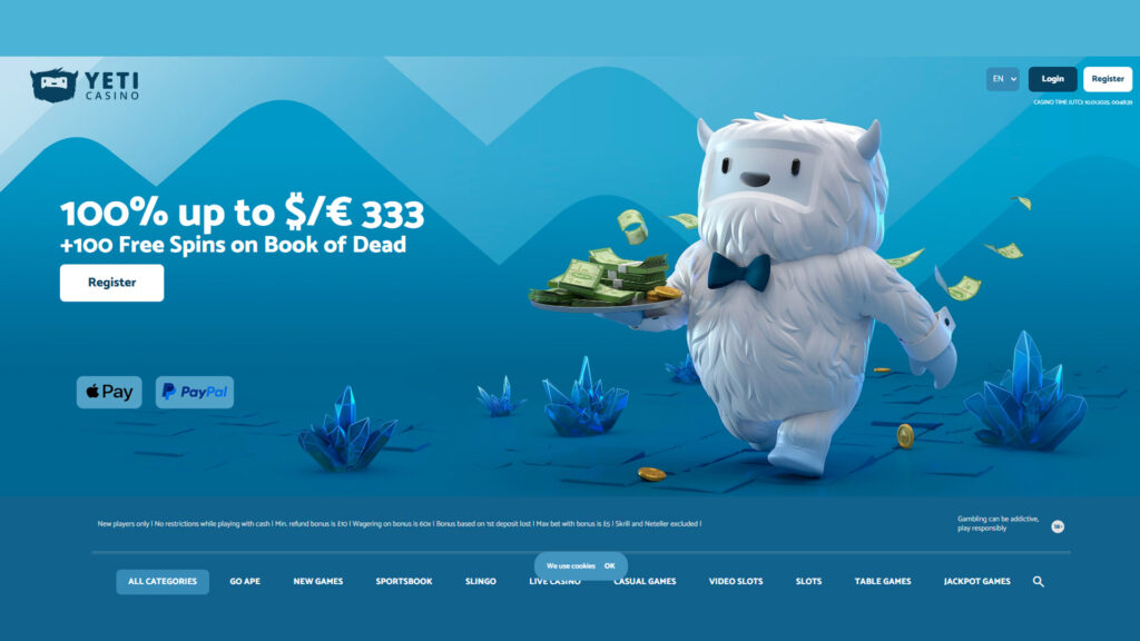 Yeti Casino South Africa Bonuses